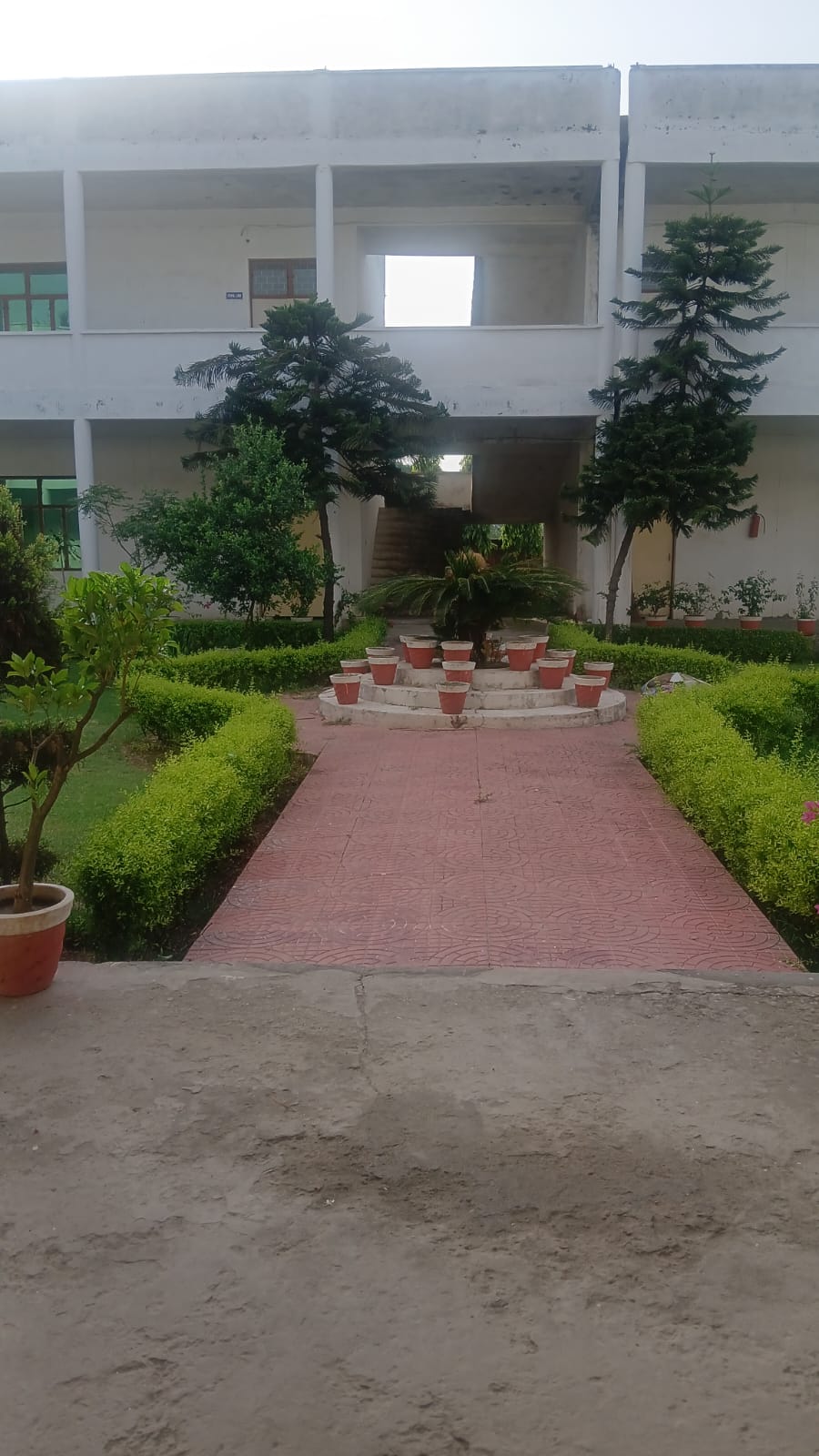 Campus building interior courtyard